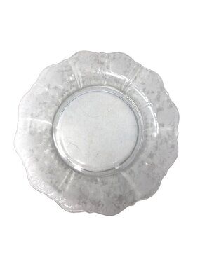 Vintage Cambridge Glass Wildflower Etched Lunch or Salad Plate (8")